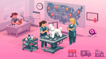 Alumnos de peluquería canina en New Jersey USA